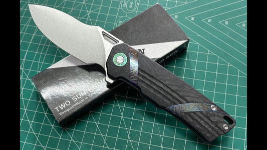 TwoSun TS513 Carbon Fiber / Titanium Handle M390 Blade