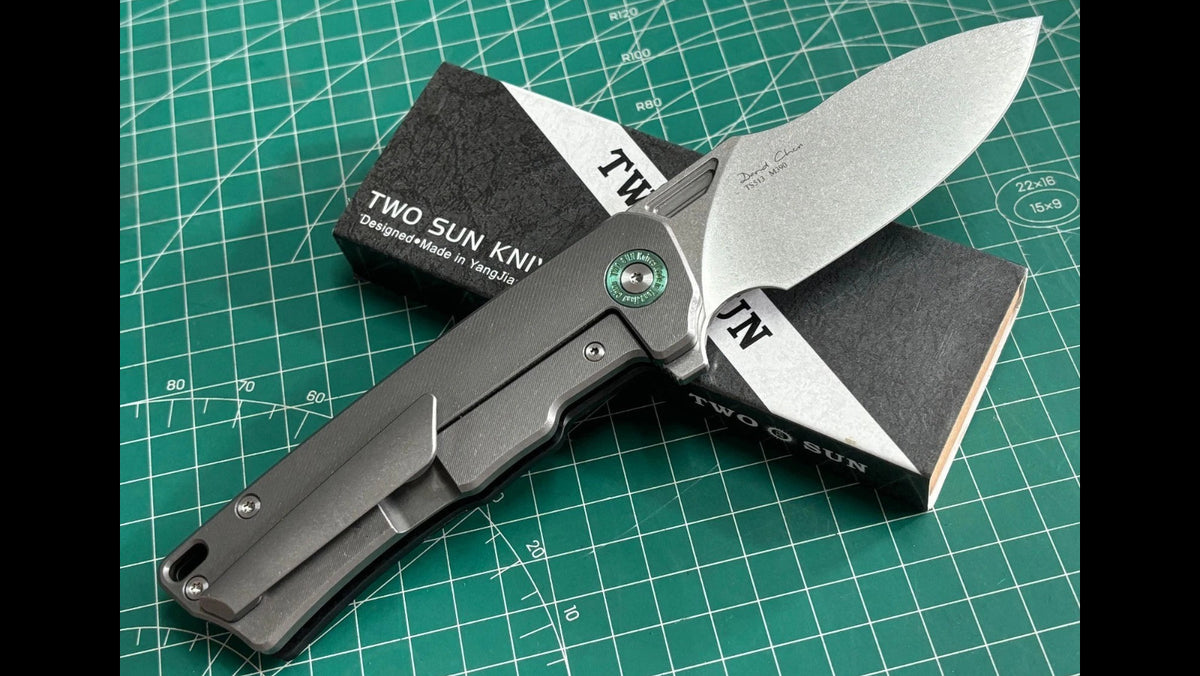 TwoSun TS513 Carbon Fiber / Titanium Handle M390 Blade