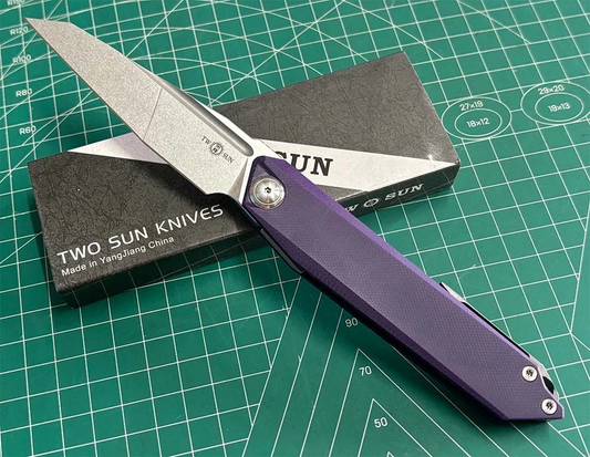 TWOSUN TS218 Purple G10 Handle N690 Blade