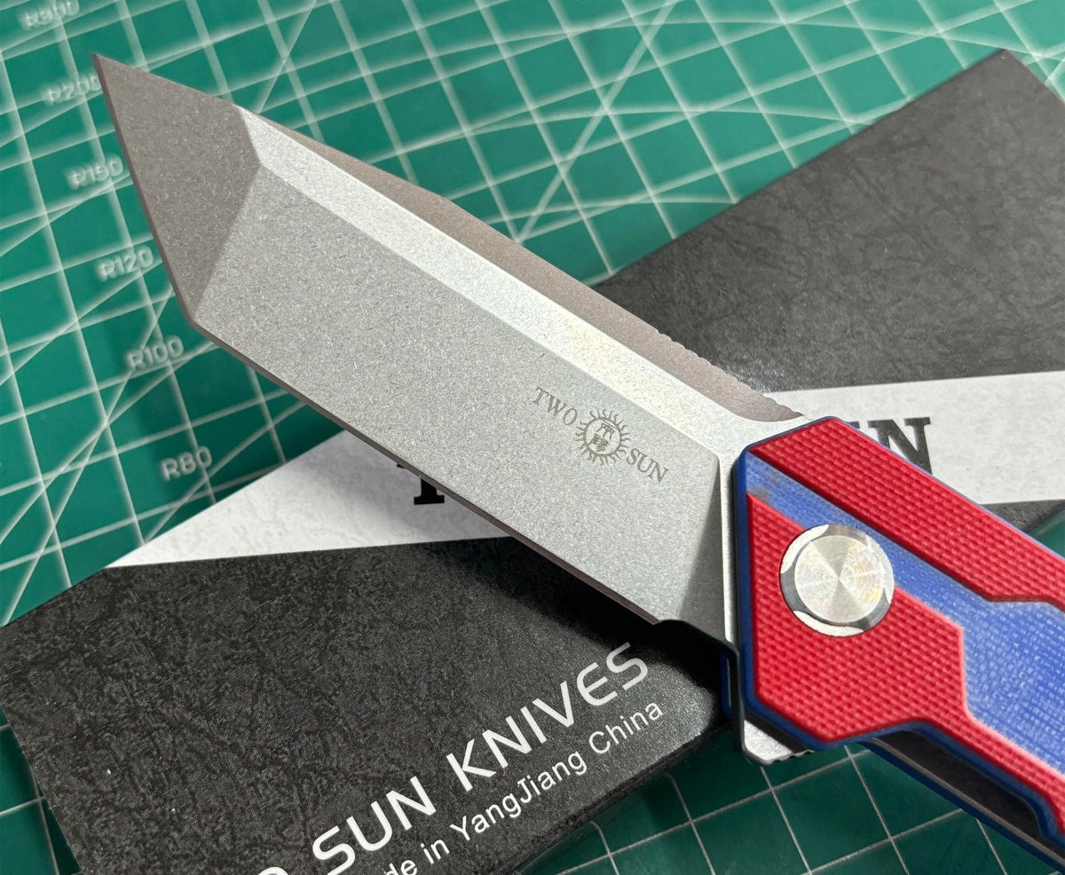 TwoSun TS38 G10 Handle D2 Blade