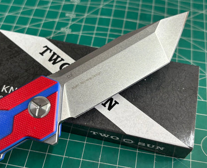 TwoSun TS38 G10 Handle D2 Blade