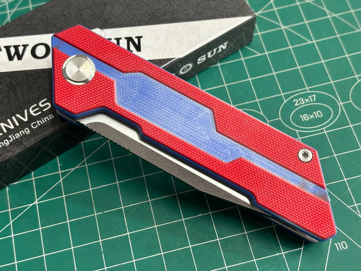 TwoSun TS38 G10 Handle D2 Blade
