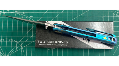 TwoSun TS622 Splashed Ink Titanium Handle YJ01-V2 Blade