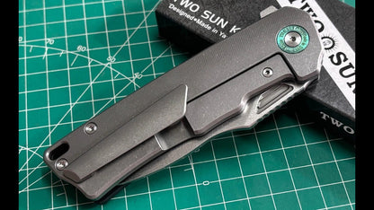 TwoSun TS513 Carbon Fiber / Titanium Handle M390 Blade