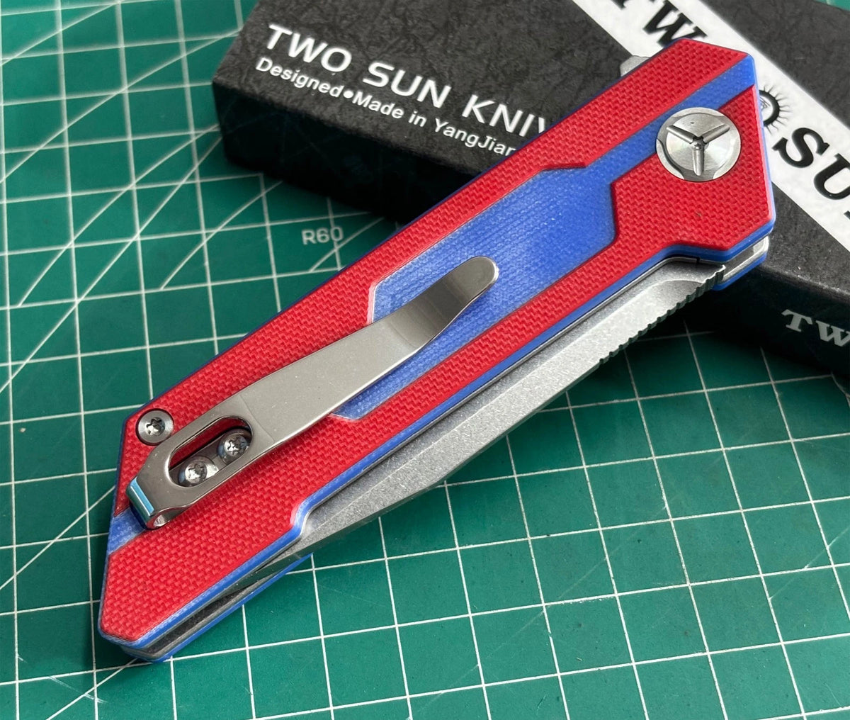 TwoSun TS38 G10 Handle D2 Blade