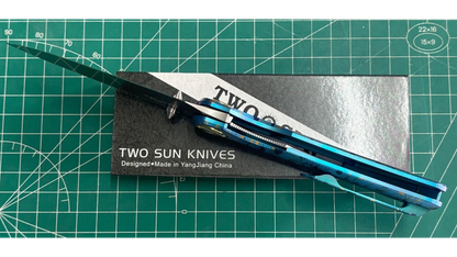 TwoSun TS622 Splashed Ink Titanium Handle YJ01-V2 Blade