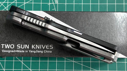 TwoSun TS513 Carbon Fiber / Titanium Handle M390 Blade