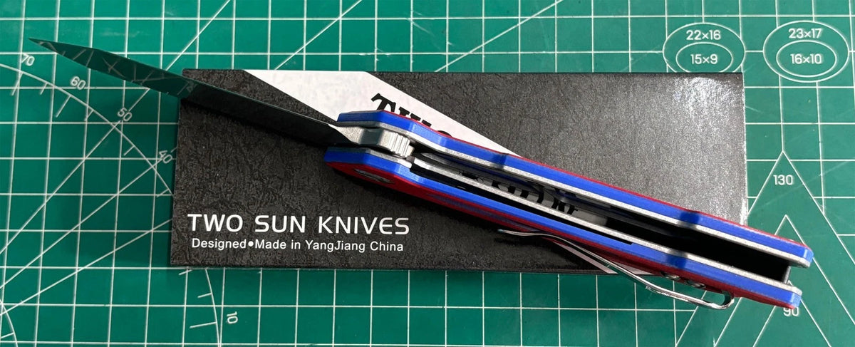 TwoSun TS38 G10 Handle D2 Blade