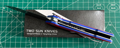 TwoSun TS38 G10 Handle D2 Blade