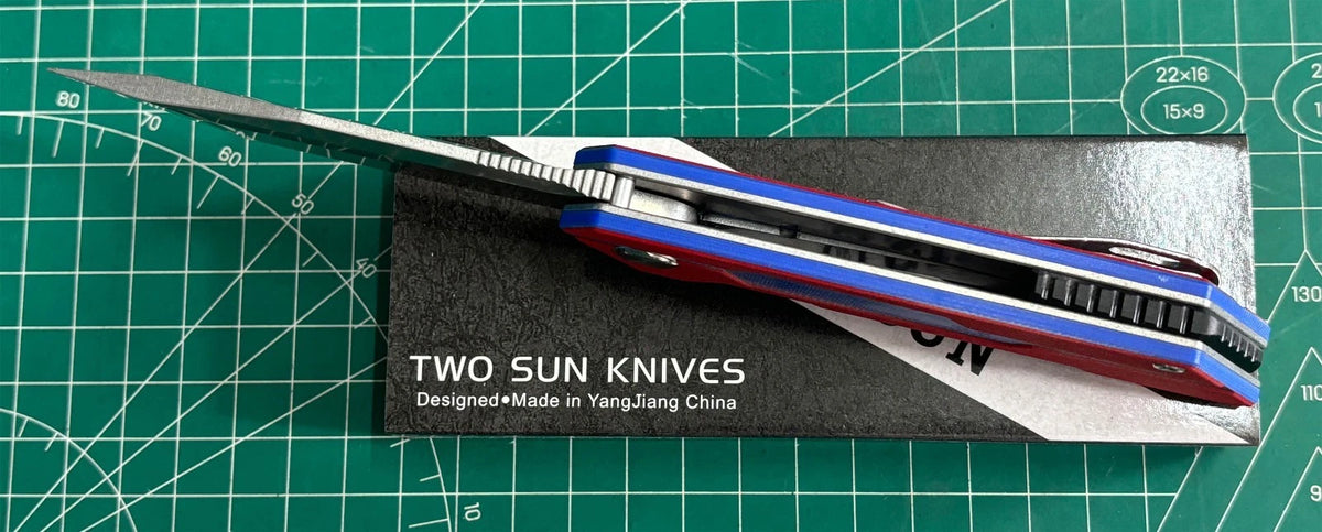 TwoSun TS38 G10 Handle D2 Blade