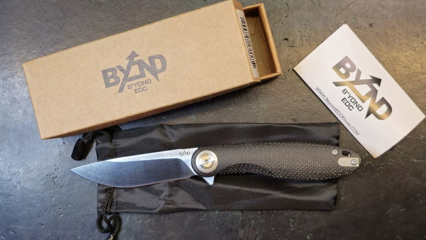 Beyond EDC Eurus 3.13" Sandvik 14C28N Micarta (CLOSEOUT)